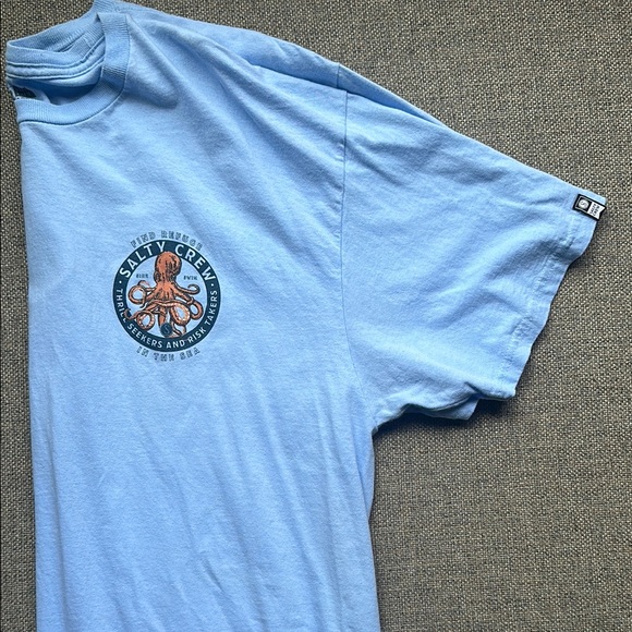 Salty Crew Light Blue Men's T-Shirt - Picture 4 of 4